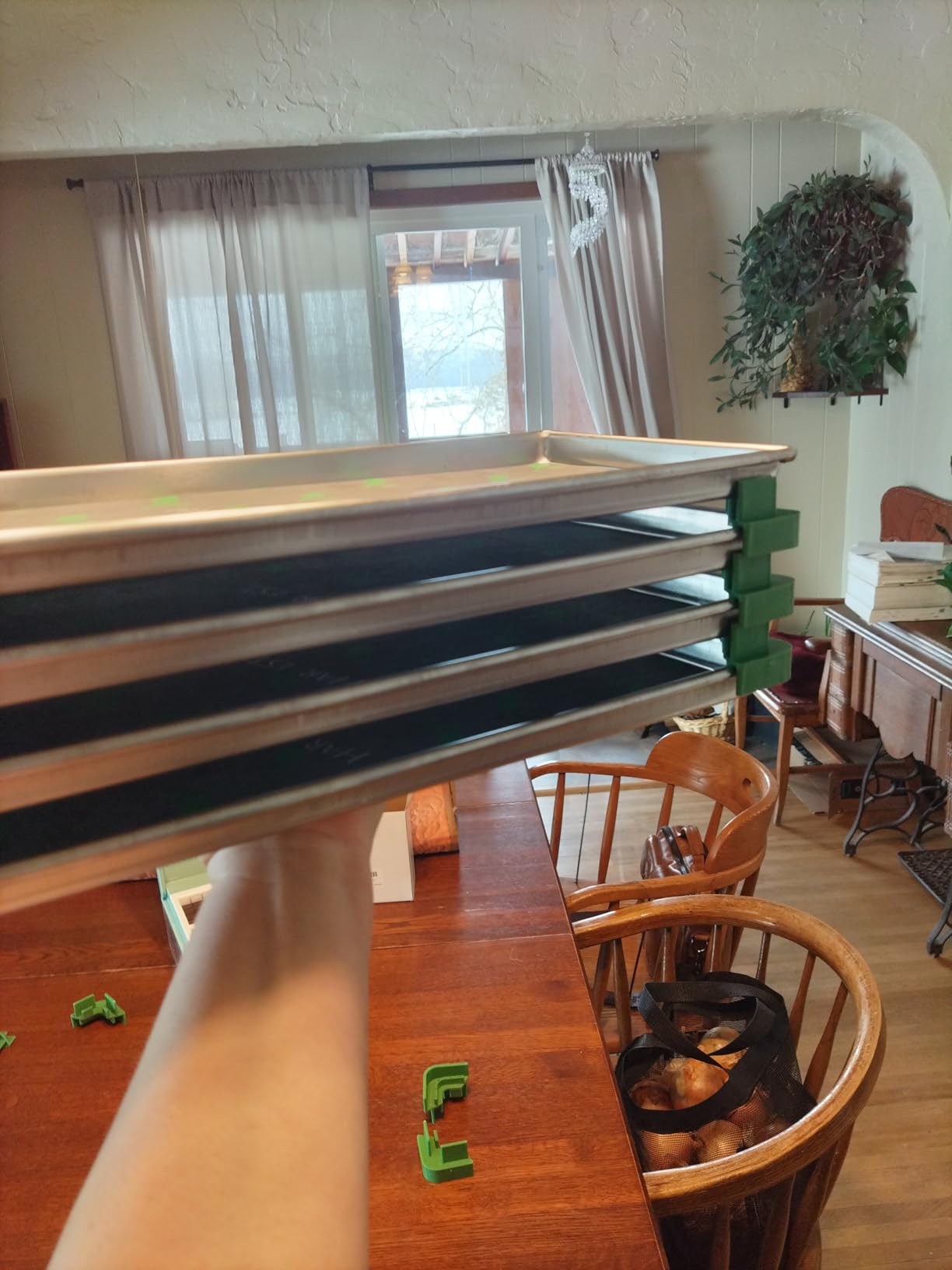 Briwooody 16 Pcs Tray Stackers Compatible with Harvest Right Dryer,Green customer photo 1