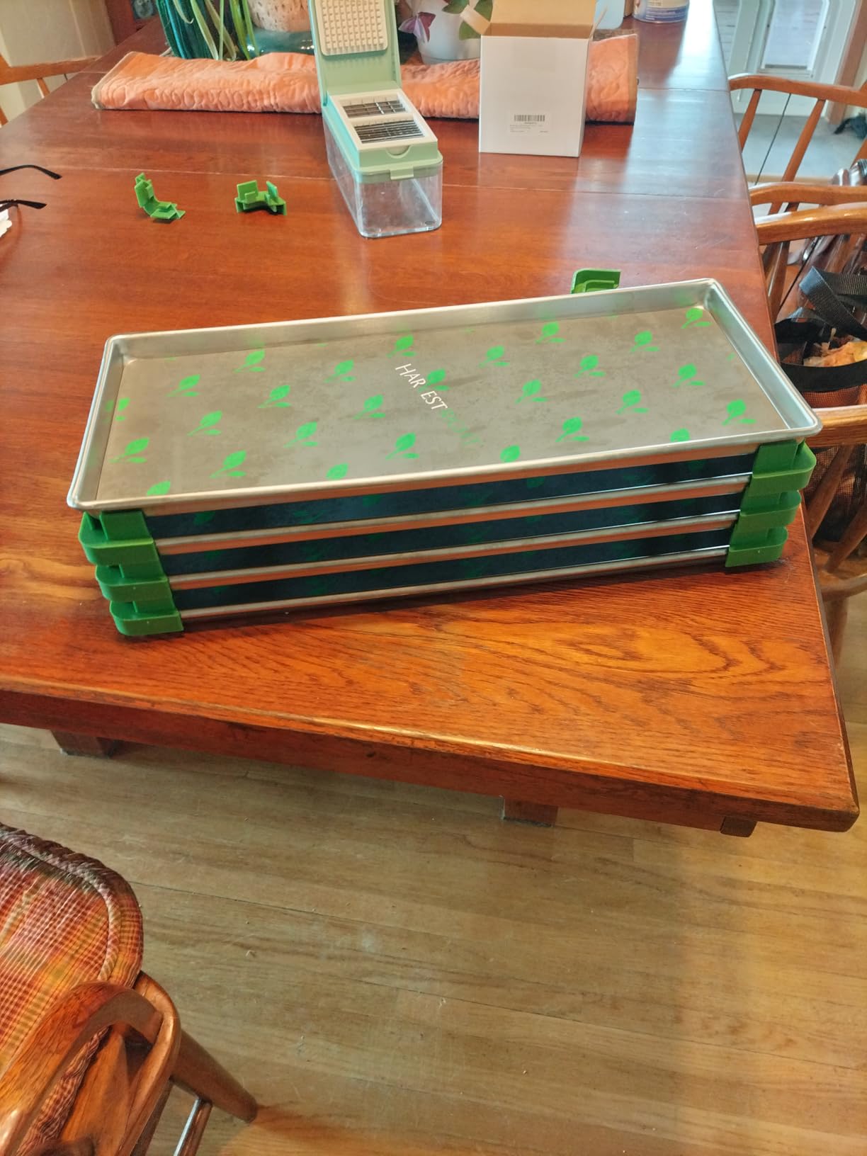 Briwooody 16 Pcs Tray Stackers Compatible with Harvest Right Dryer,Green customer photo 2
