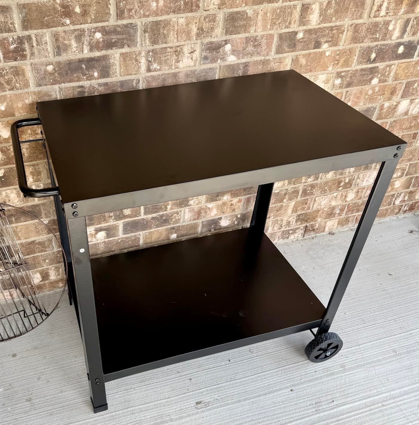 Yozoia Outdoor Grill Table for Blackstone Griddle, Grill Cart with Wheels | Pizza Oven Table for Outside Patio, Portable, for Ninja, Griddle Stand Fit 17” or 22”, Multifunctional, Side Handles & Hooks customer photo 2