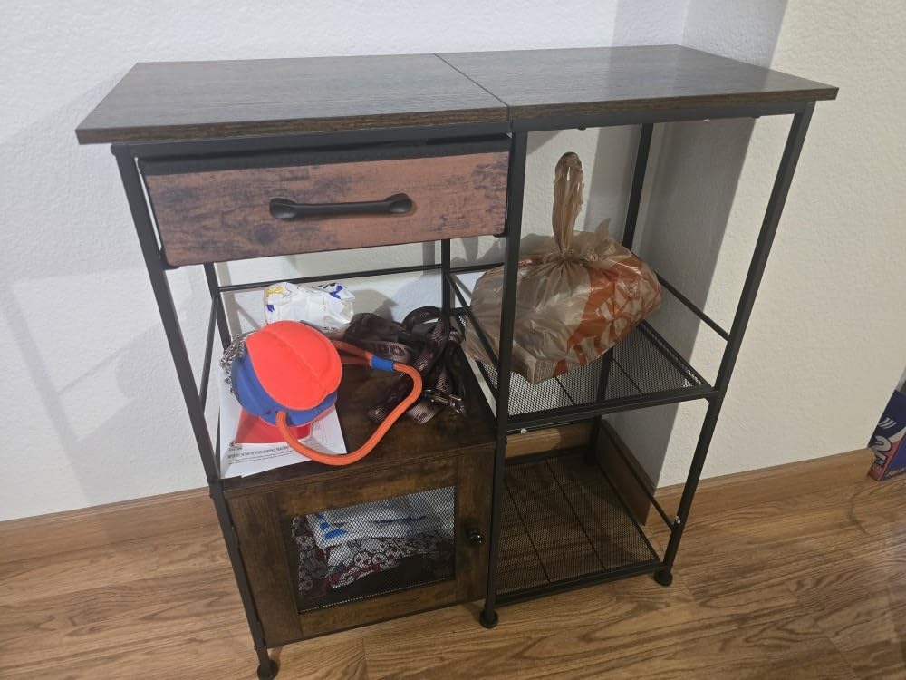 SWTYMIKI Coffee Bar Cabinet for Home - Farmhouse Coffee Stand Station Multi-Purpose Buffet Sideboard Cabinet with Drawers - Kitchen Bar Table for Living Room, Corner, Small Space, Espresso customer photo 1