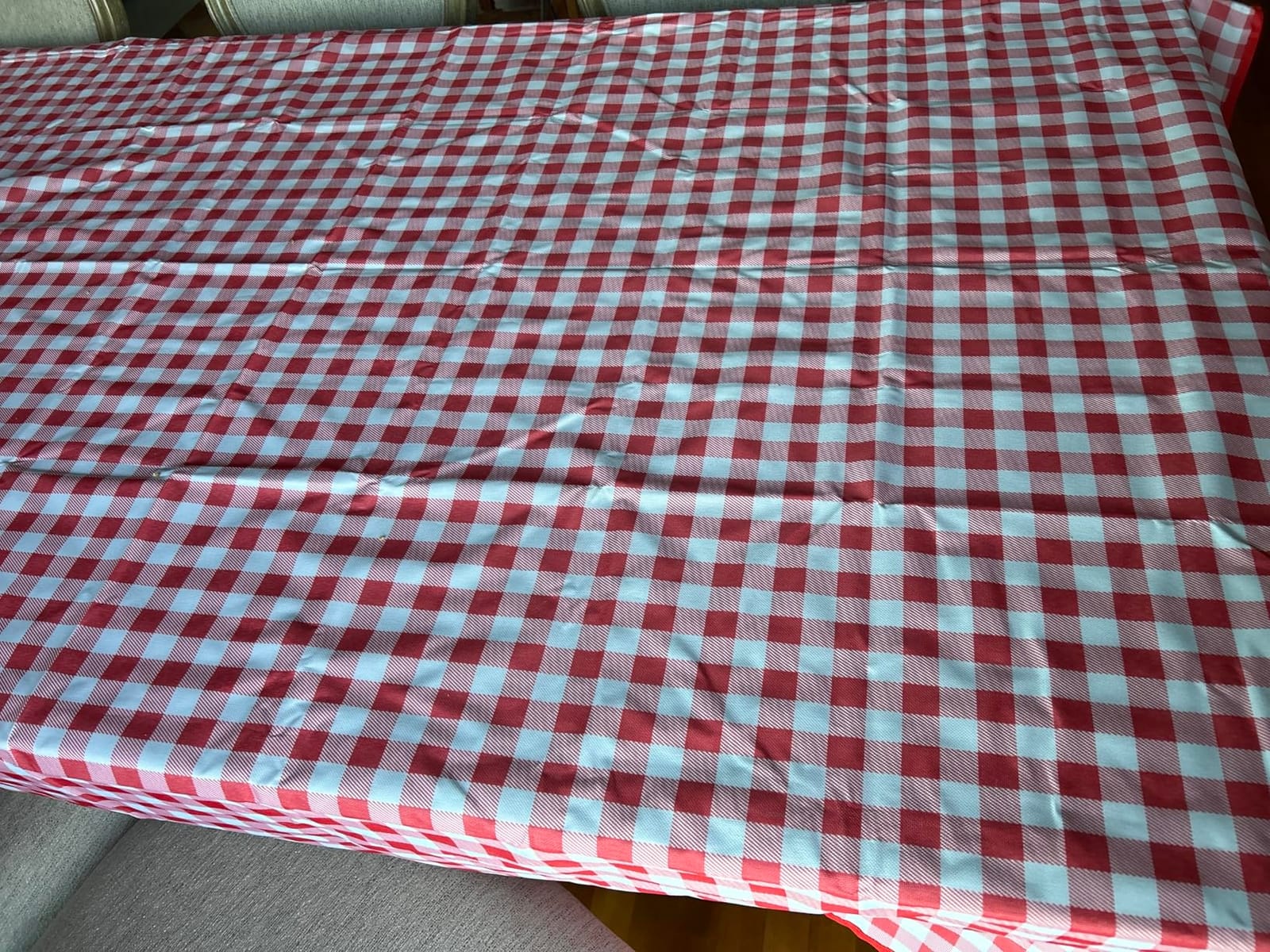 SAMSIER Outdoor Picnic Blankets Waterproof Foldable, Large Beach Blanket Sandproof, Gingham Picnic Mat Cute Washable Portable (Navy Blue, 80