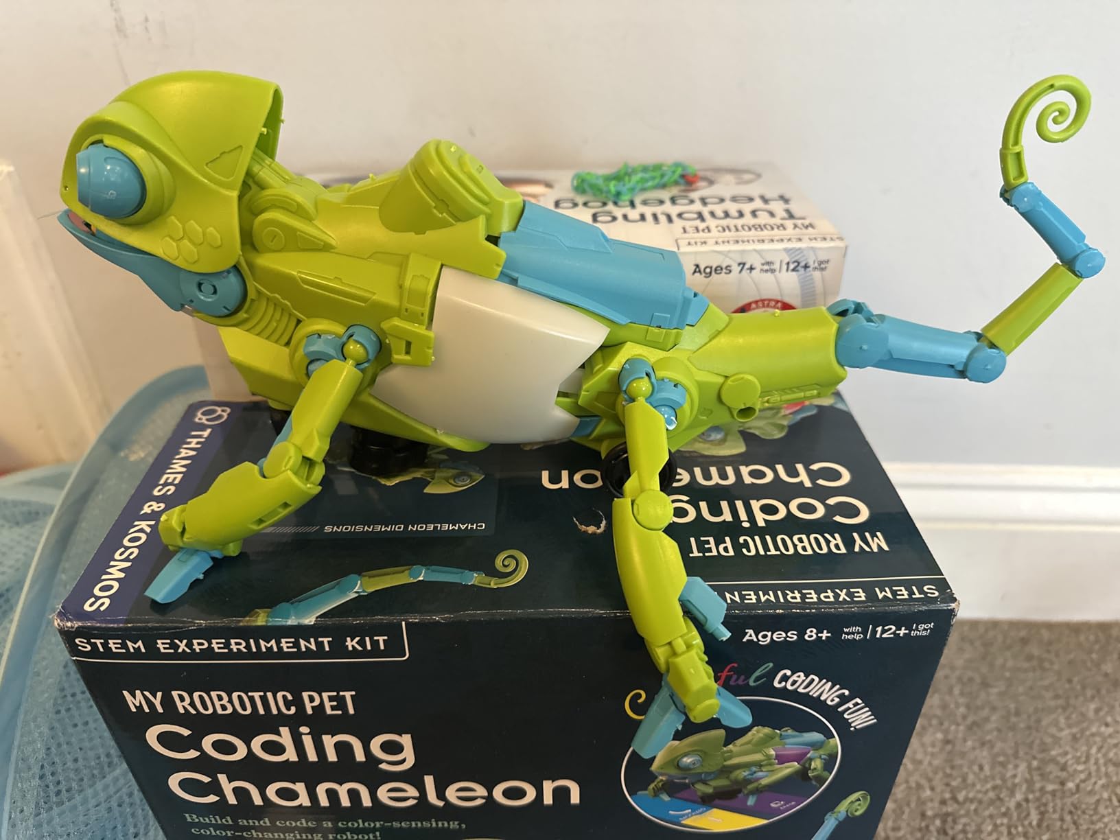 Thames & Kosmos My Robotic Pet: Coding Chameleon STEM Building & Experiment Kit | Color-Sensing Coding Robot for Boys & Girls Ages 8+, Screen-Free Educational Fun, Robotic Reptile with 3 Play Modes customer photo 1
