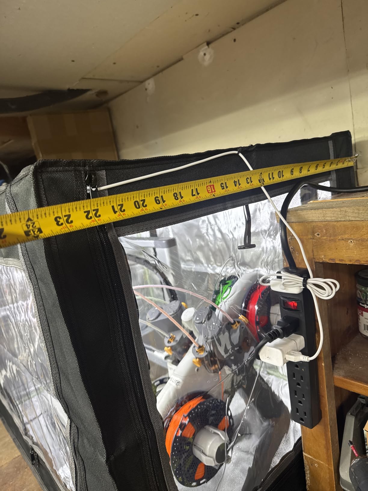 3D Printer Enclosure with Ventilation for Bambu Lab A1 Combo, Large Size Fireproof & Dustproof Enclosure, Noise Reduction, Constant Temperature 3D Printer Cover with LED Lighting System 32.5x23x23inch customer photo 1