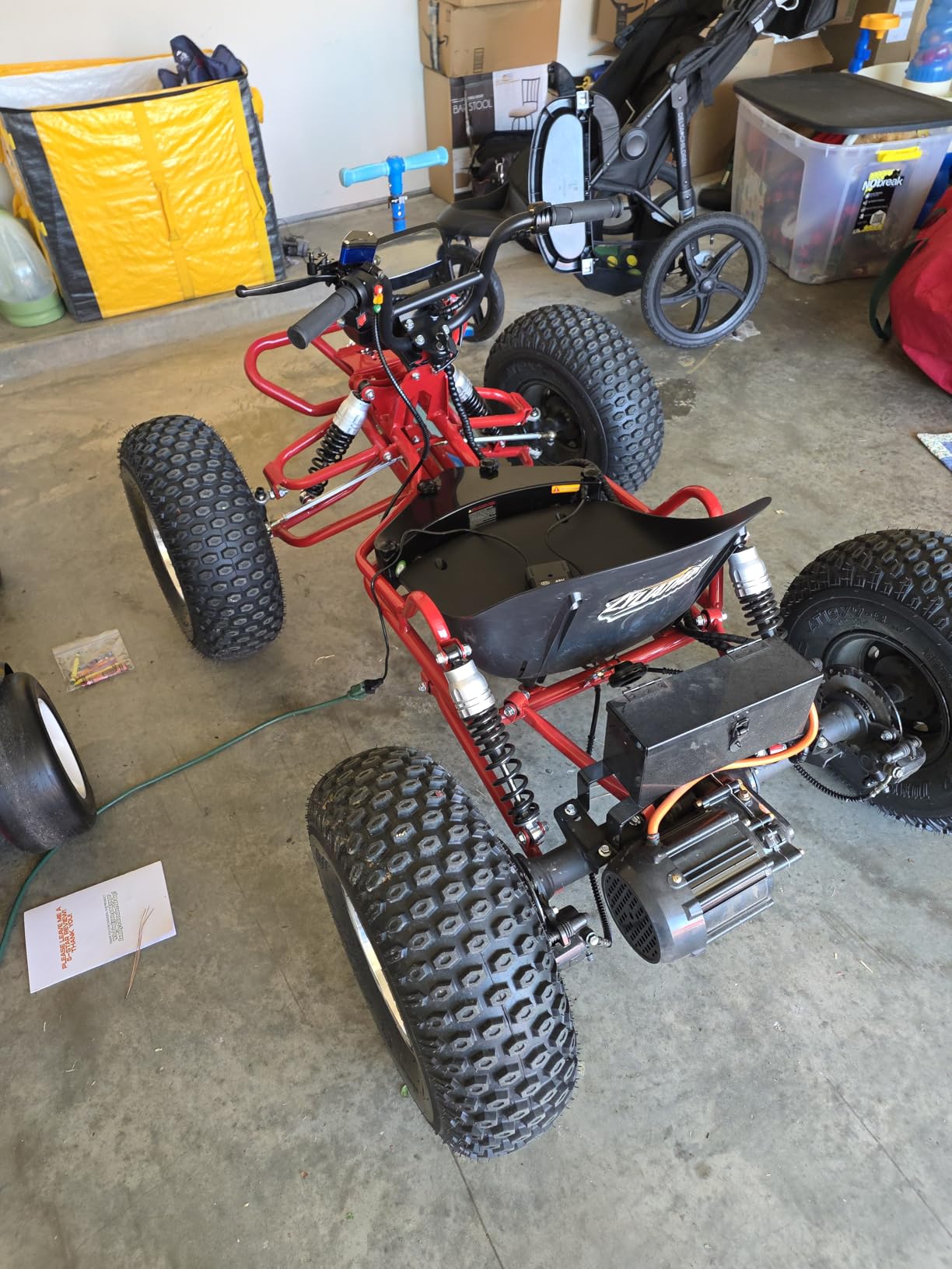 Zyliathor 48V Electric Go Kart for Adults & Teens, 20Ah Battery, 4000W Peak | 30-Mile Range, Speed Control, Shaft Drive Differential, Hydraulic Brake, LED Light, All-Terrain Tires for Outdoor Fun (Black) customer photo 1