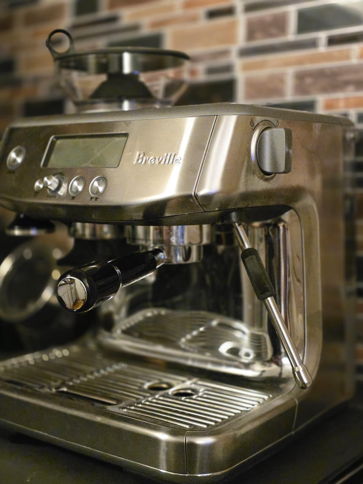 54mm Bottomless Portafilter for Breville BES870XL Barista Express Pro Touch | Compatible with Breville Espresso Machines BES880/450/870/878/876/840/881, 3-Ear Portafilter with 18g Basket customer photo 2
