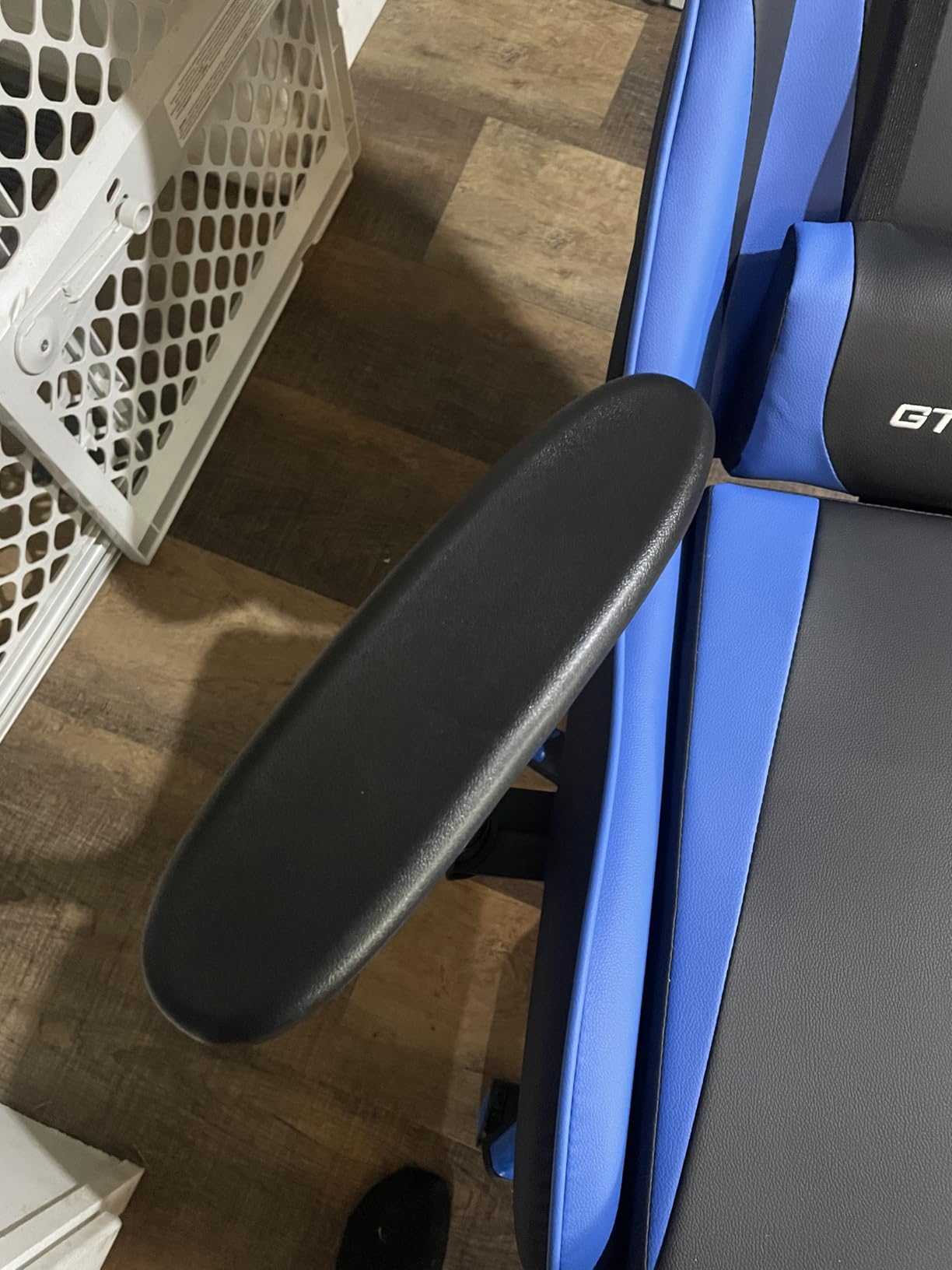 GTPLAYER Gaming Chair with Footrest, Ergonomic Computer Game Desk Chair, Reclining Gamer Chair Seat Height Adjustment, Swivel Rocker with Headrest and Lumbar (Blue) customer photo 2