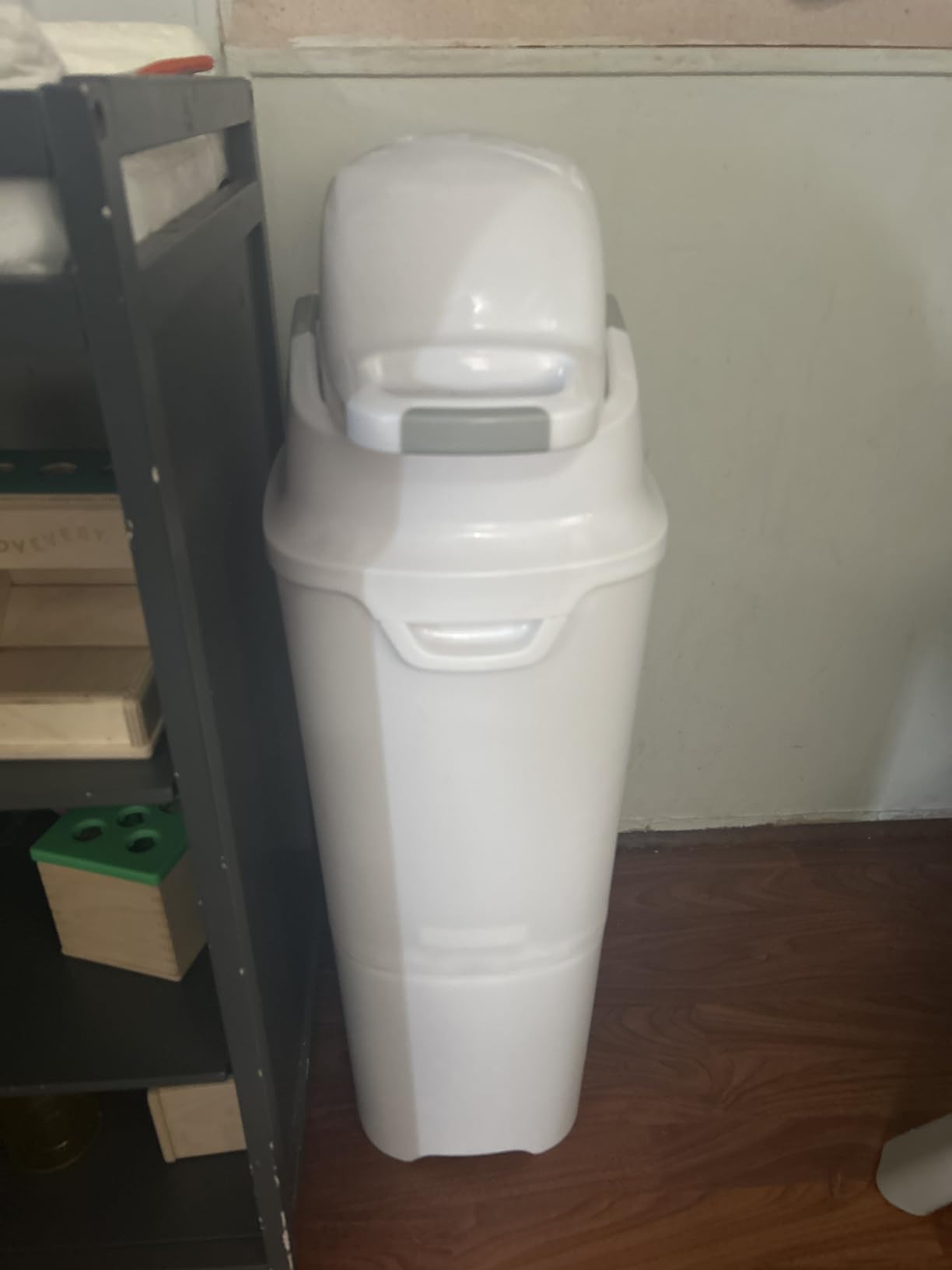 Foundations Tall Diaper Pail with Airtight Lid, White customer photo 1