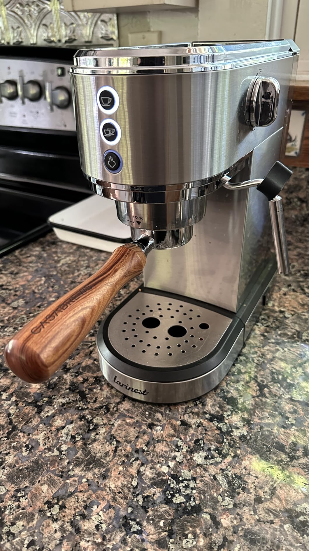 CASABREWS 51mm Bottomless Portafilter for CM5418, 5418Pro and 3700Essential | Stainless Steel Filter Holder, Wooden Handle, Double Cup Filter Basket, Puck Screen customer photo 1