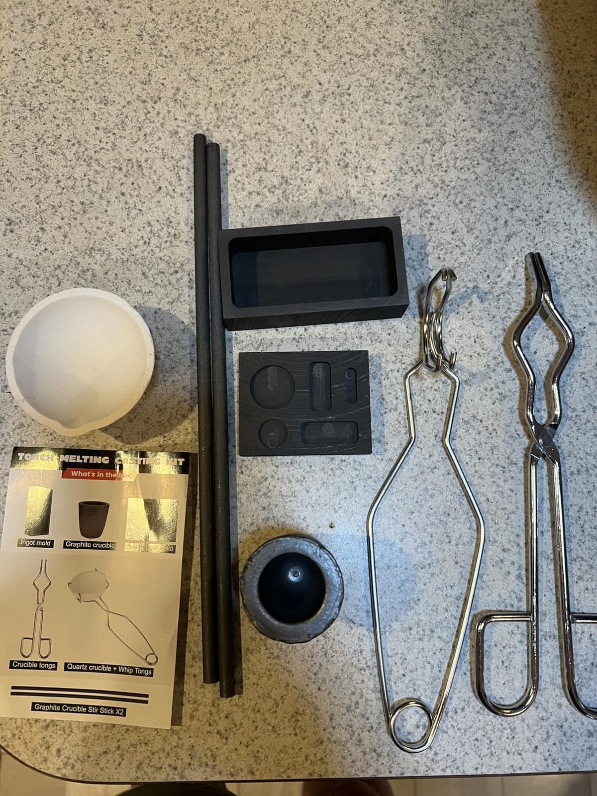 Nelyrho 8-in-1 Metal Casting Kit, Graphite Crucible Set for Melting Metals customer photo 1