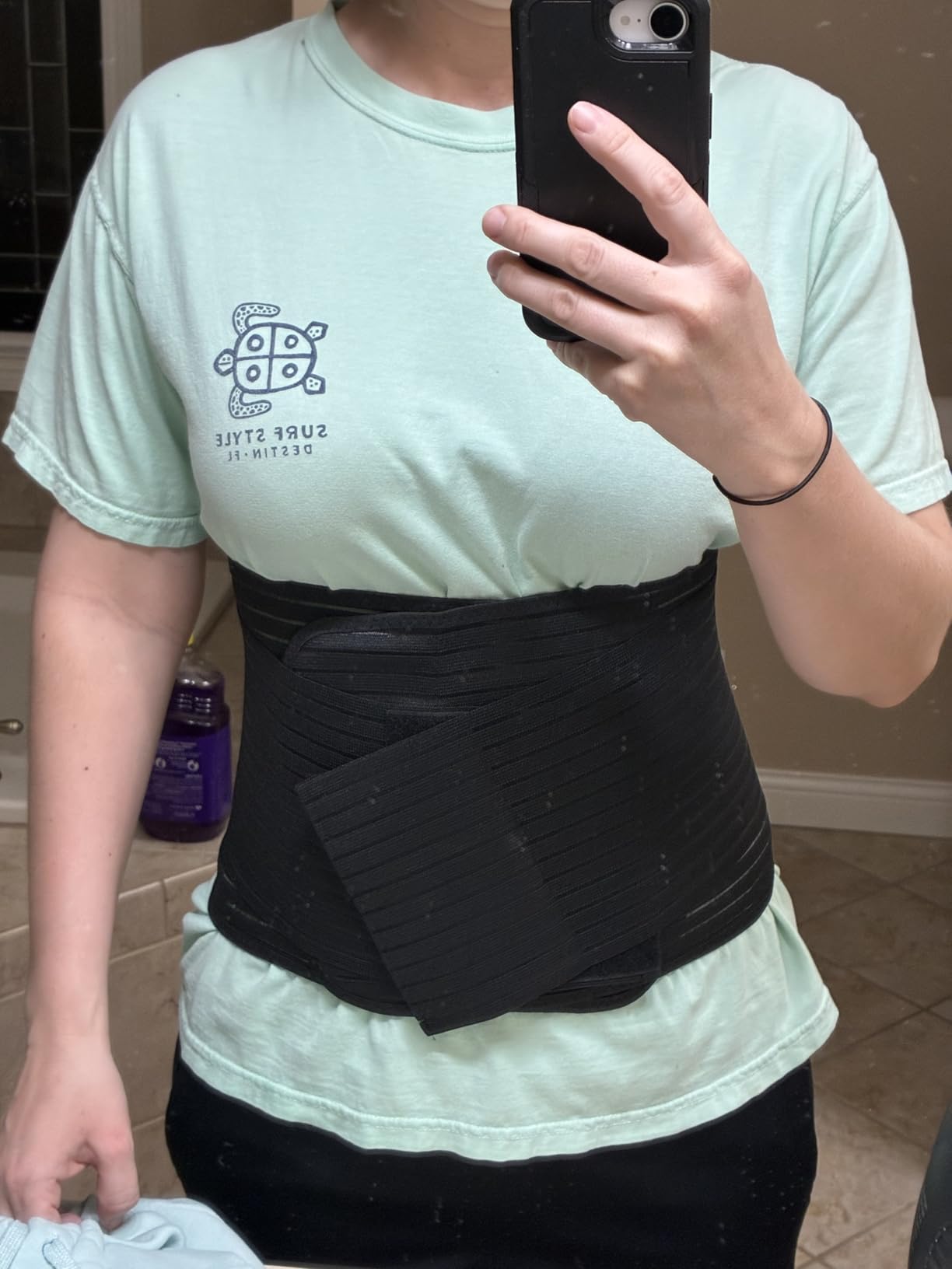 Postpartum & Post Surgery Abdominal Binder. Postpartum Belly Band customer photo 1
