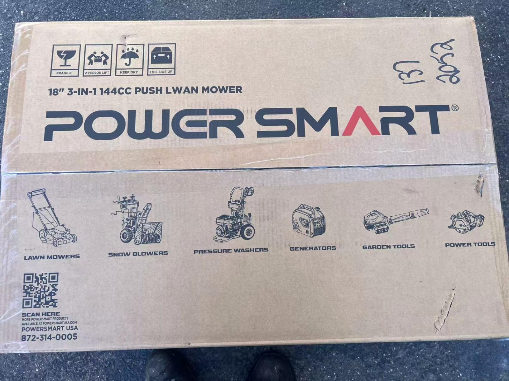 PowerSmart 22-Inch 170cc Self Propelled Gas Lawn Mower customer photo 1