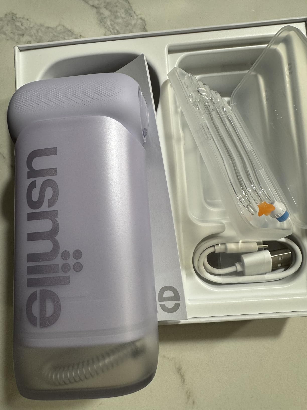 usmile C10 Portable Water Flosser for Travel, 95-Day Battery, IPX7, Blue customer photo 1