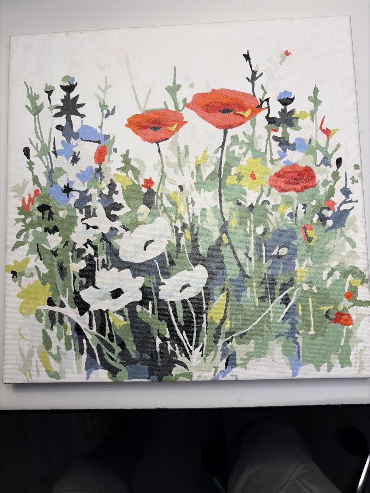 Yezavesu Book Framed Paint by Numbers Kit for Adults 10x 10 inch, Flowers customer photo 1