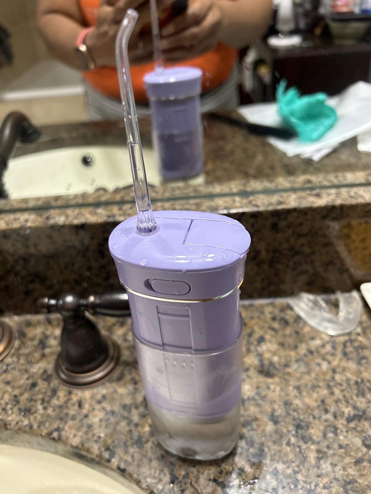 GuruNanda Portable Water Flosser Cordless, Sensitive Gums Friendly, 1ct customer photo 2