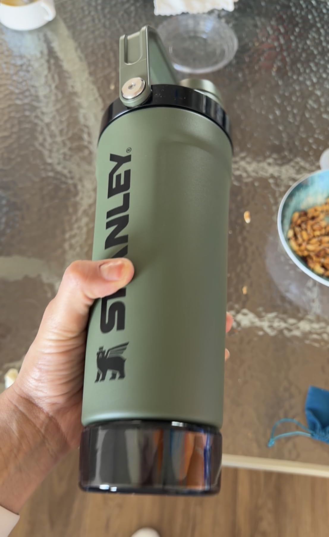 STANLEY Vitalize Shaker Bottle, 20 oz, Sage Grey | Leakproof Shaker Bottle | Fast-Flow Spout | Removable Strainer | Easy-Grip Handle | Base Container | Double-Wall Insulation customer photo 2
