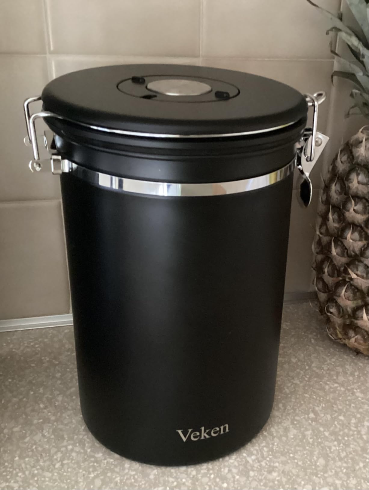 Veken Coffee Canister,39OZ, 2.2lbs,Large Airtight Stainless Steel Container customer photo 1