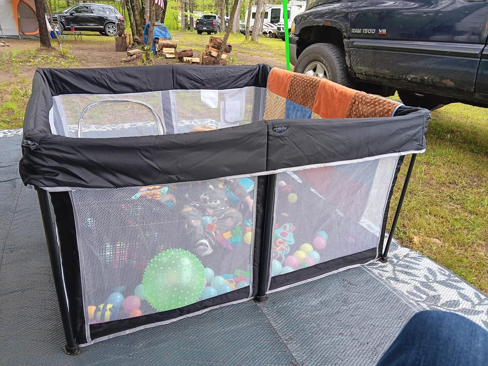 Taleco Gear Foldable Baby Play Pen with Mat, 50''x71'' Playpen for Babies and Toddlers, Playpen for Baby with Gate, Breathable,Foldable Travel Play Pen with 50 Ocean Balls customer photo 2
