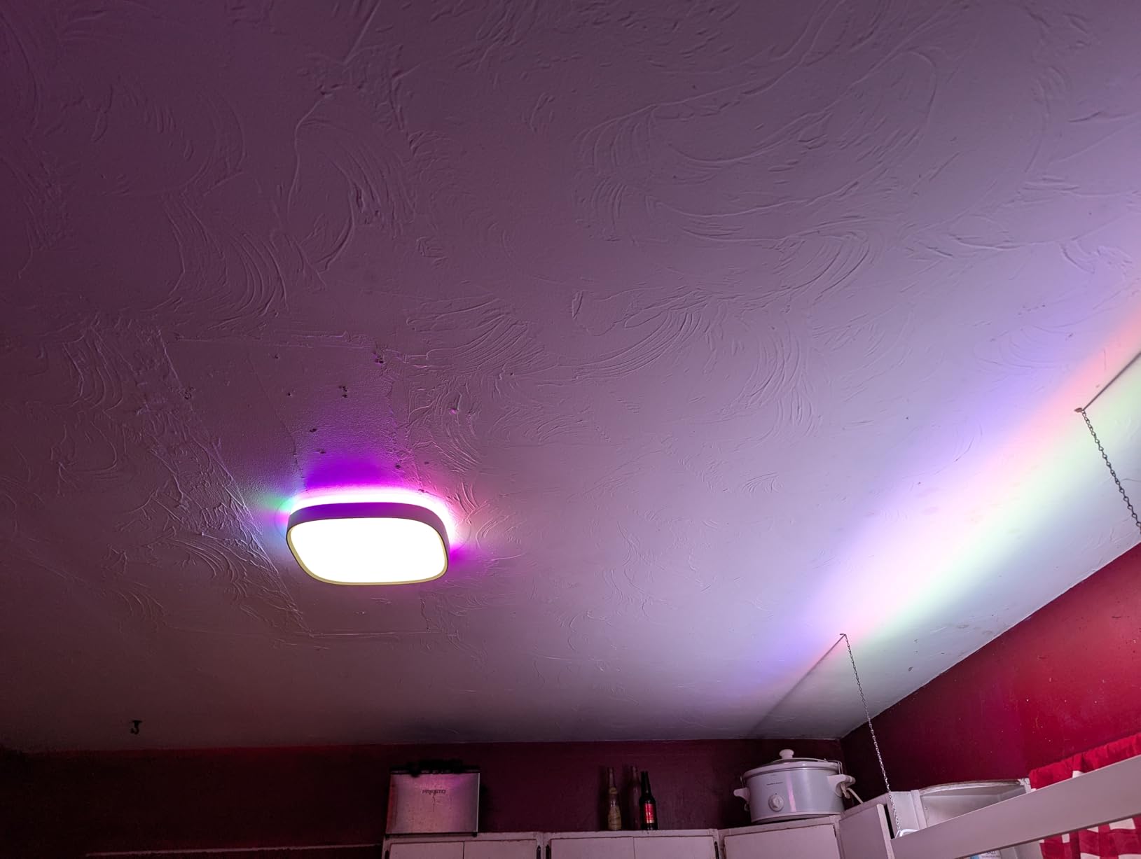 Govee Smart Ceiling Light, RGBWW and RGBIC 2400LM 12 Inch, Square 1 Pack | Works with Matter Alexa and Google Assistant, DIY Colors, 2700K-6500K Dimmable for Bedroom, Living Room customer photo 1