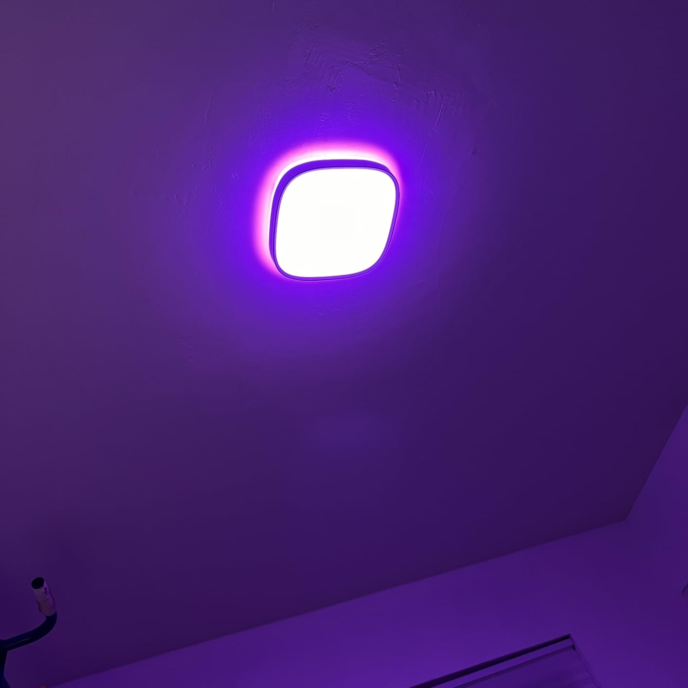 Govee Smart Ceiling Light, RGBWW and RGBIC 2400LM 12 Inch, Square 1 Pack | Works with Matter Alexa and Google Assistant, DIY Colors, 2700K-6500K Dimmable for Bedroom, Living Room customer photo 2