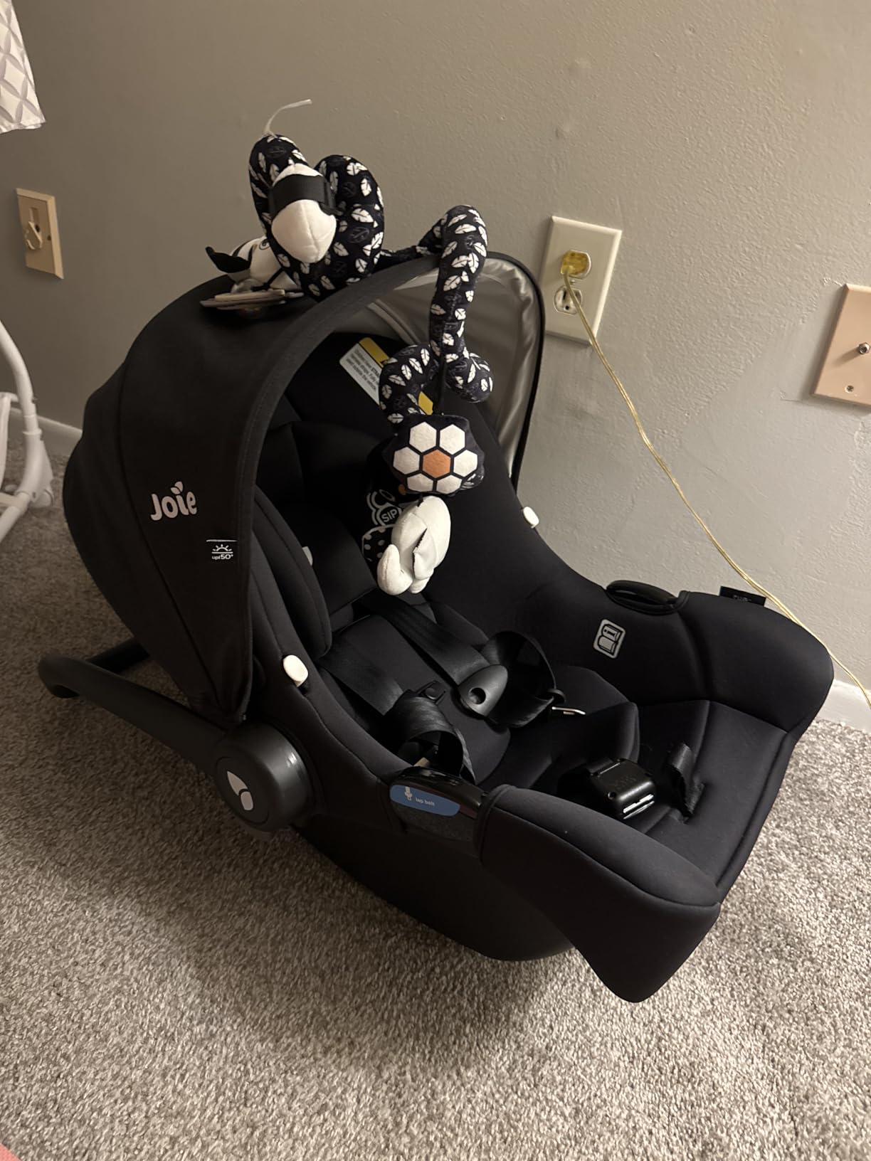 Joie Baby Rue Infant Car Seat & Anti-Rebound Base, Lightweight, Lightweight Infant Car Seat with UPF 50+ Canopy for Newborns and Infants, Travel System Compatible customer photo 2