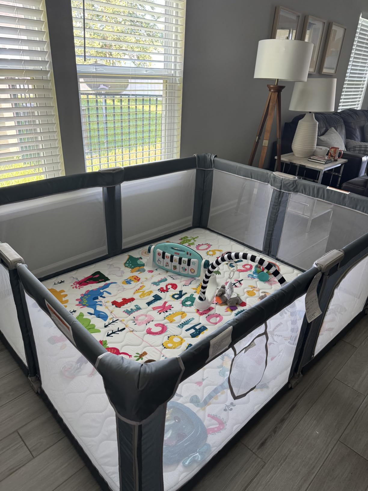 OMZER Foldable Baby Playpen, 71x79 Inch Extra Large Collapsible Play Yard customer photo 2