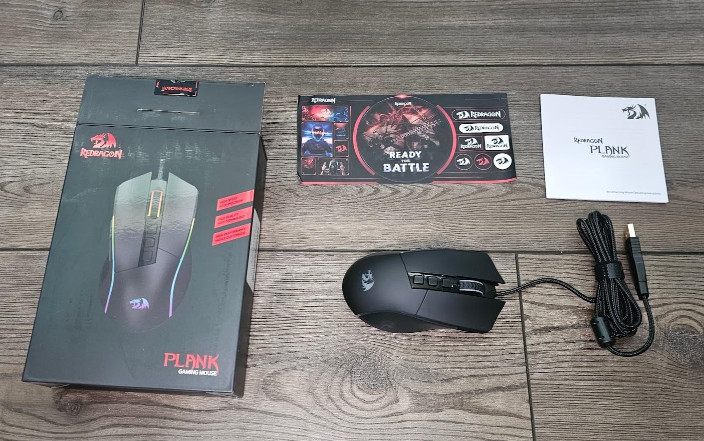 Redragon M725 Honeycomb Shell Gaming Mouse Wireless, Ultra Lightweight 49g, 8000 DPI Tri-Mode BT5.1/2.4GHz/Type-C Wired Gamer Mouse with 2 Side Buttons, Macro Programmable for PC/Mac/Laptop, Black customer photo 1