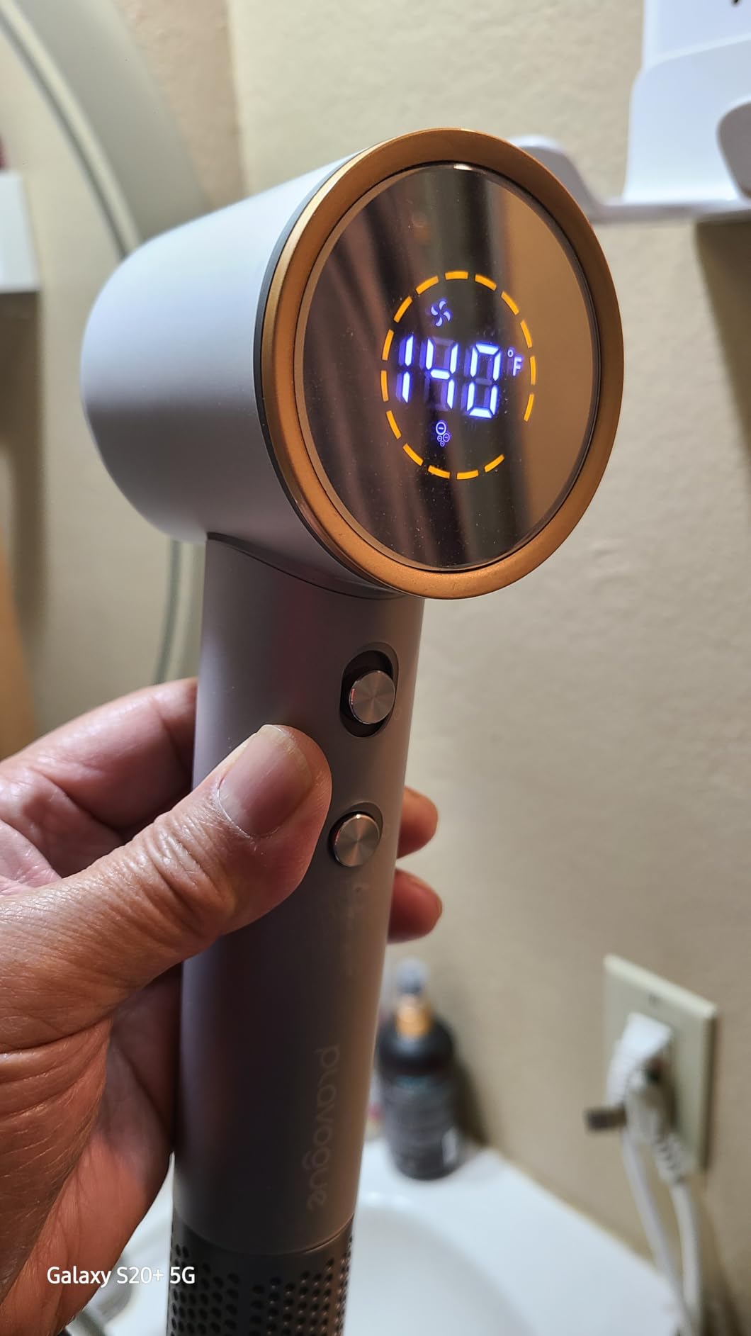 Dual Voltage Travel Hair Dryer with Diffuser, High-Speed Ionic Blow Dryer for Women, Fast Drying, Low Noise, Lightweight, No Heat Damage, European Travel 110V-120V/220V-240V customer photo 1