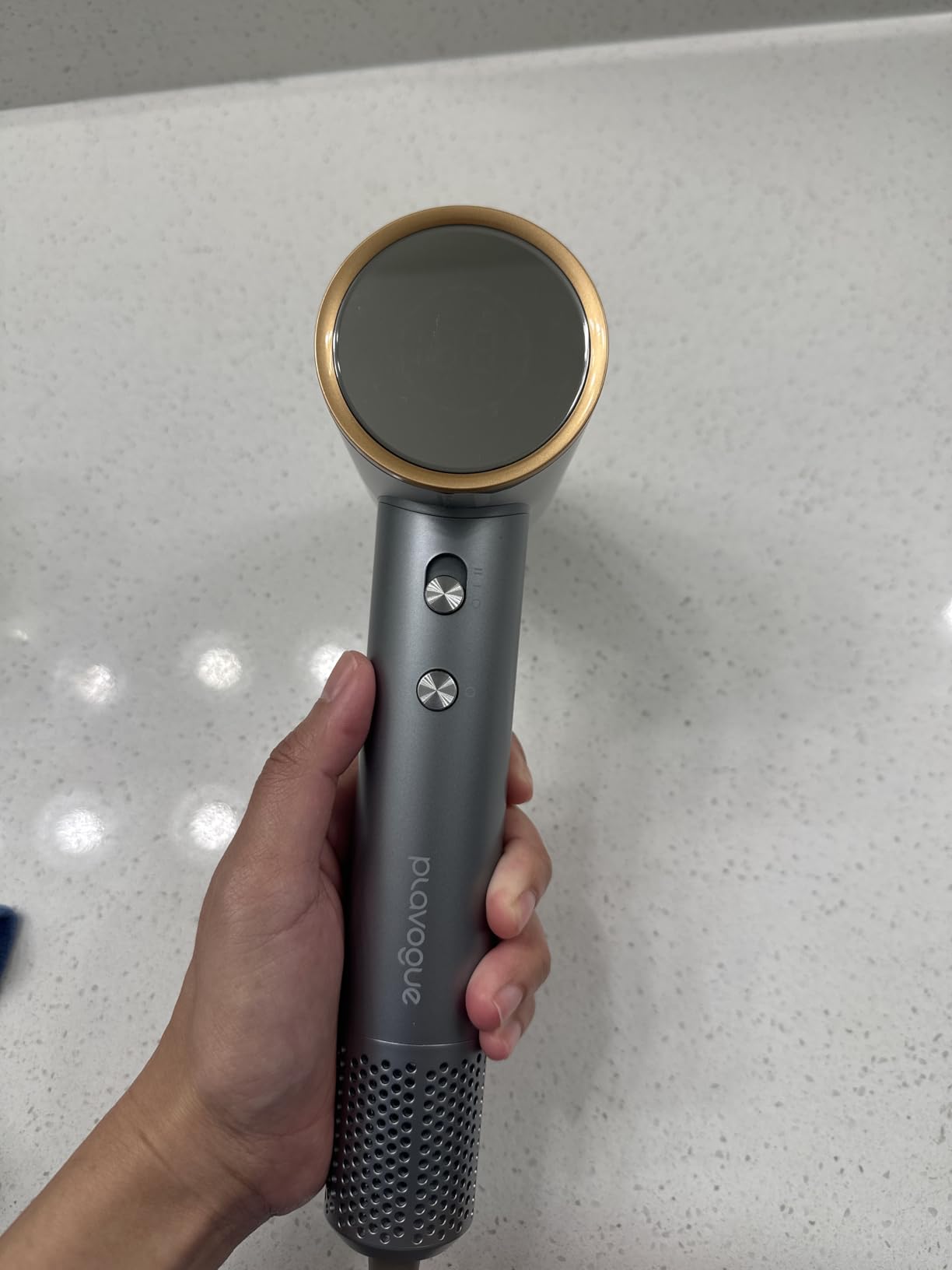 Dual Voltage Travel Hair Dryer with Diffuser, High-Speed Ionic Blow Dryer for Women, Fast Drying, Low Noise, Lightweight, No Heat Damage, European Travel 110V-120V/220V-240V customer photo 2