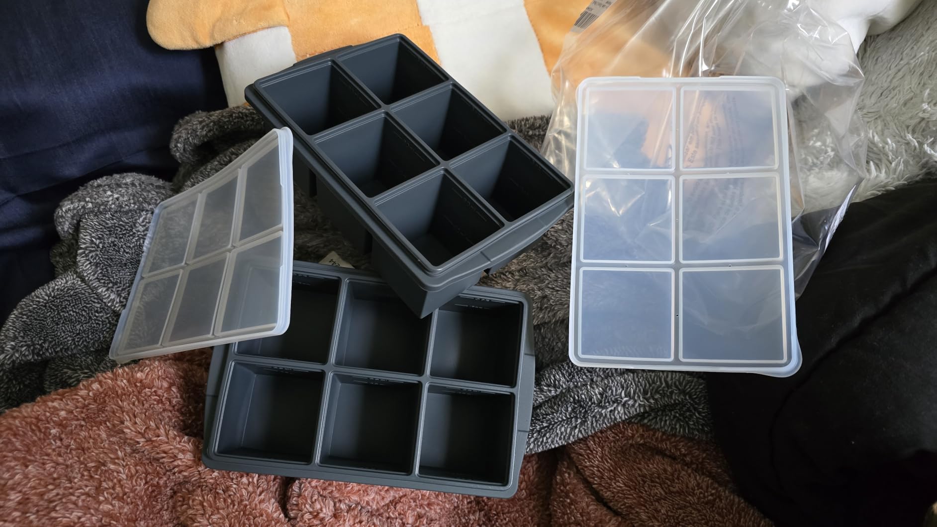 Large Ice Cube Trays for Whiskey - Silicone with Reinforced Steel Ring Top, Makes 12 Perfect 2-Inch Ice Cubes (2 Pack) customer photo 2
