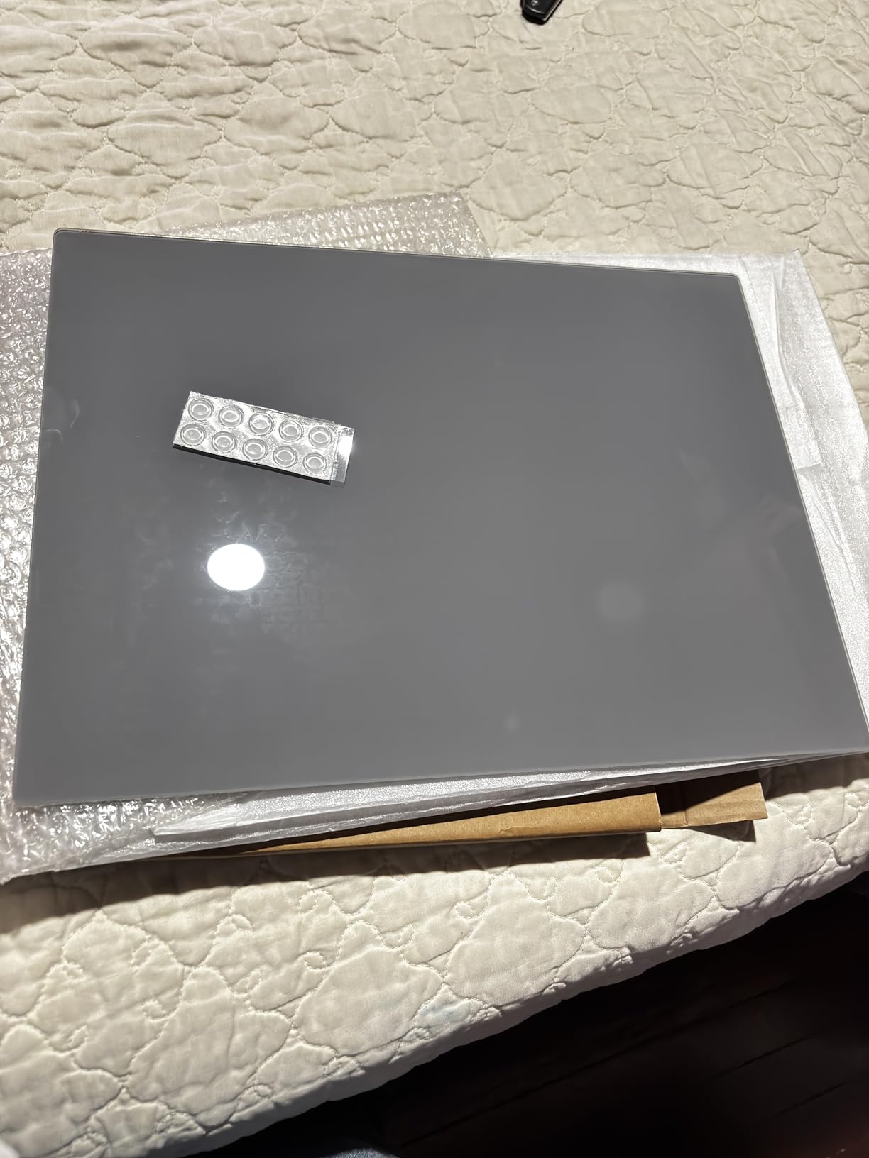 2 Pack Neutral Grey Tempered Glass Palettes, 12