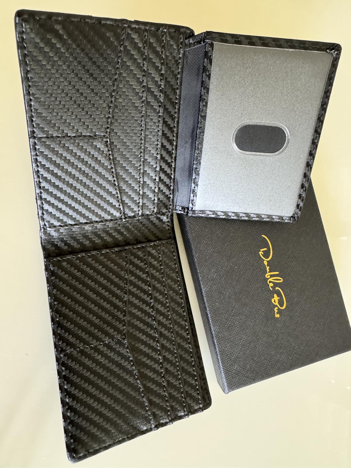 Wallet for Men AirTag Slim RFID Blocking Leather Bifold Gift Box customer photo 1