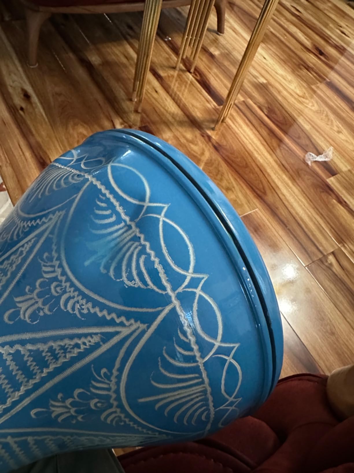 The 17'' Wave Zaza Percussion Egyptian Style Darbuka Doumbek (Black Matt-Engraved) customer photo 2