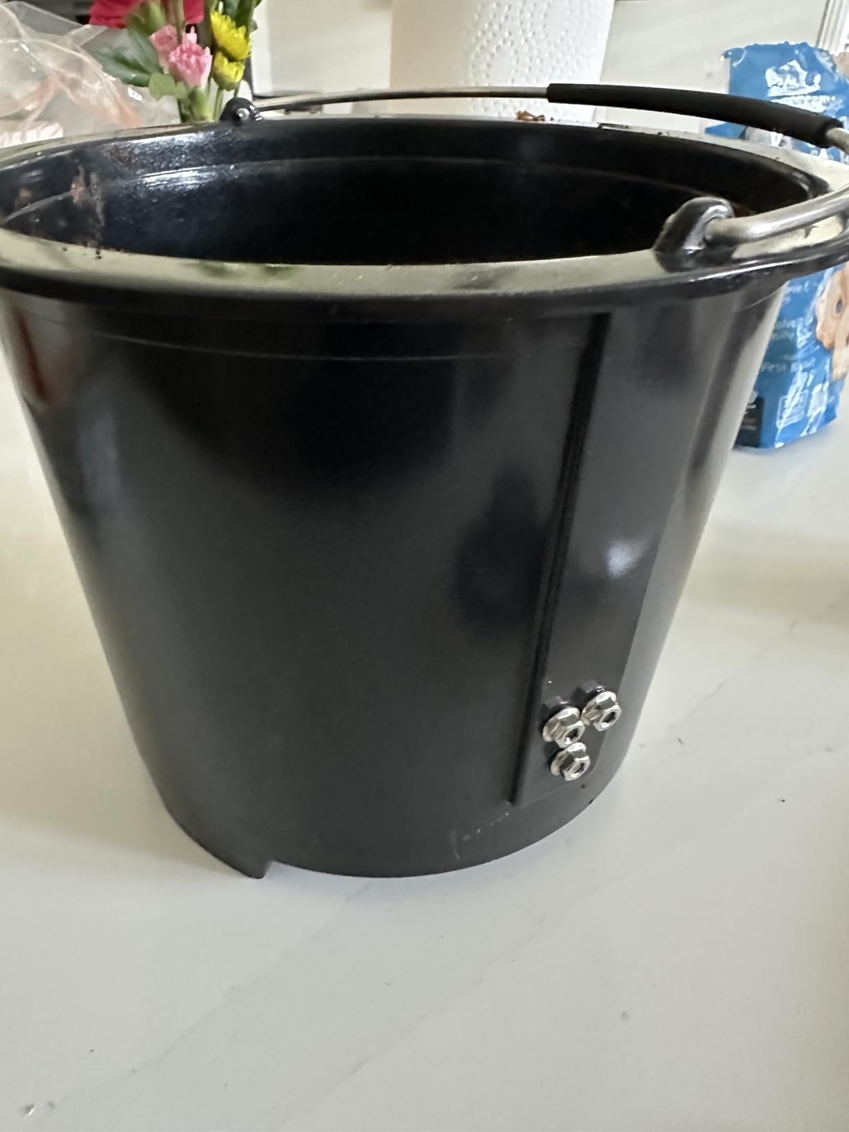 NutriChef Electric Kitchen Composter | 3 Quart Food Recycler | Food Waste Compost Bin for Countertop | 1 Button to Compost, Easy to Clean Composter Bucket | Low Noise, Odorless & Auto Clean | Grey customer photo 1