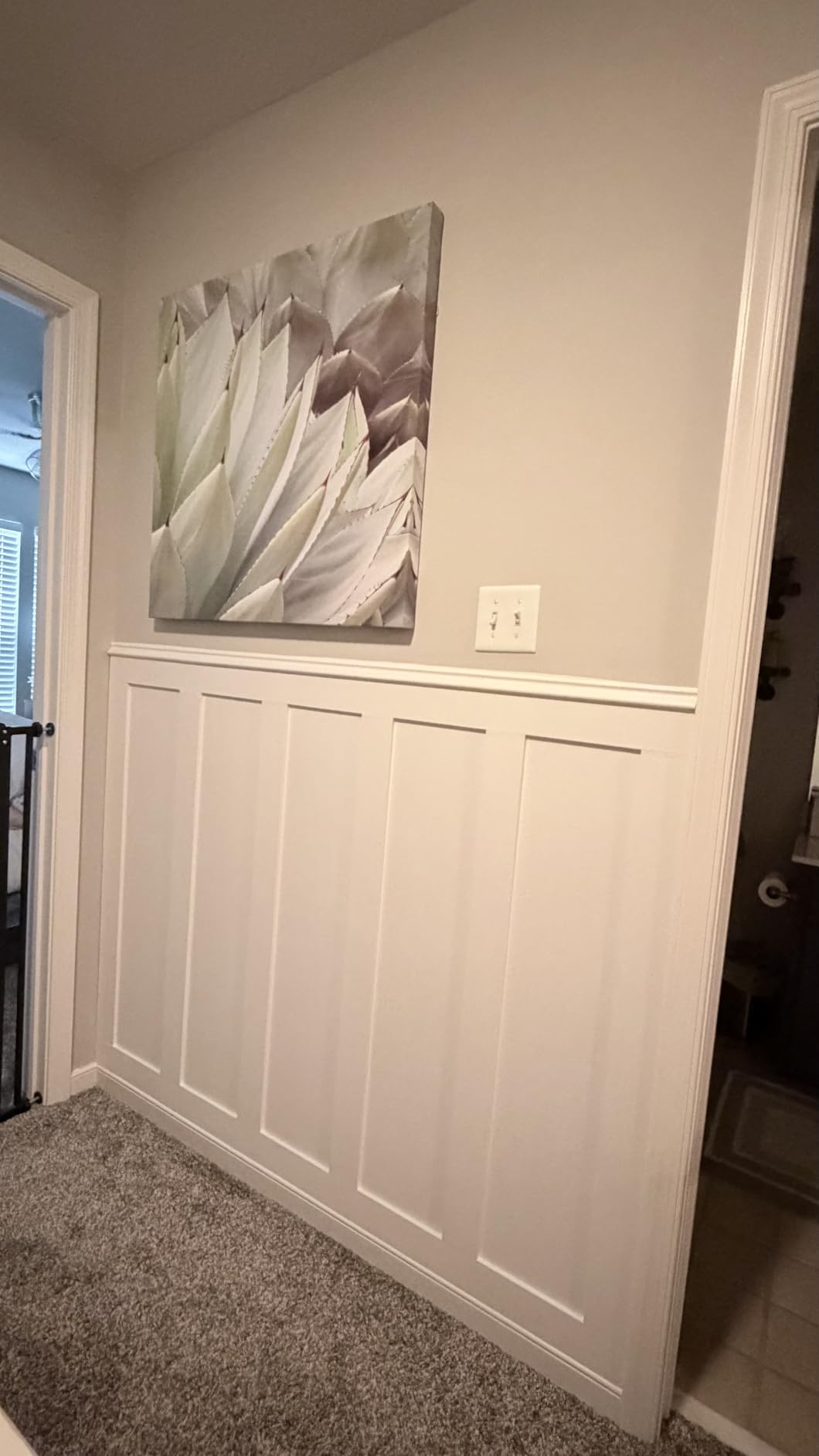 Art3d MDF Premade Paintable Board and Batten Wainscoting Kit, 94.5 x 54 in | Molding Slat with Edge Strip, Lightweight, Paintable, Impact-Resistant, Easy to Install customer photo 1