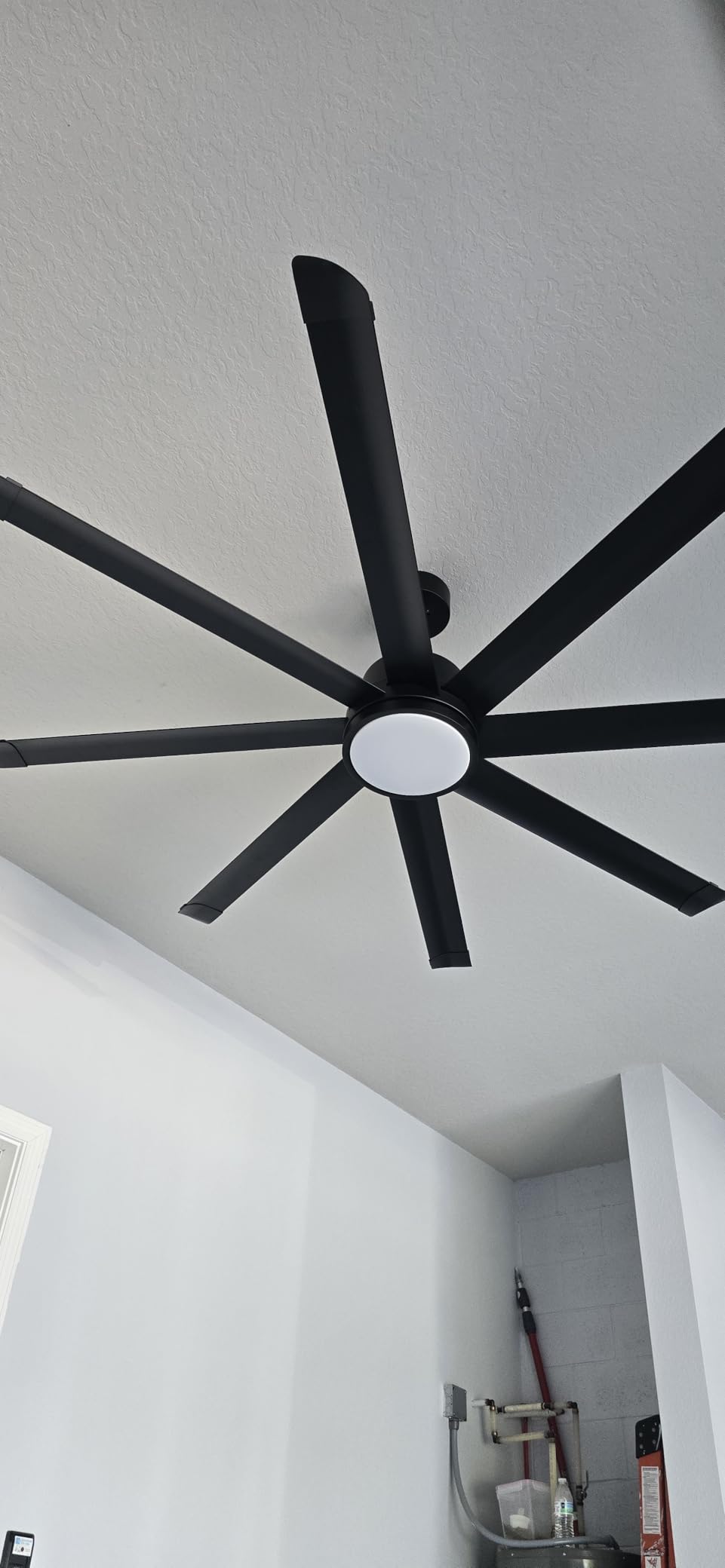 ZMISHIBO 84 Inch Ceiling Fans with Lights, 8 Aluminum Reversible Blades | Industrial-Grade, Quiet DC Motor, 3CCT, Damp Rated, 6 Adjustable Speeds, Remote Control, Living Room, Garage, Shop, Gazebo customer photo 2