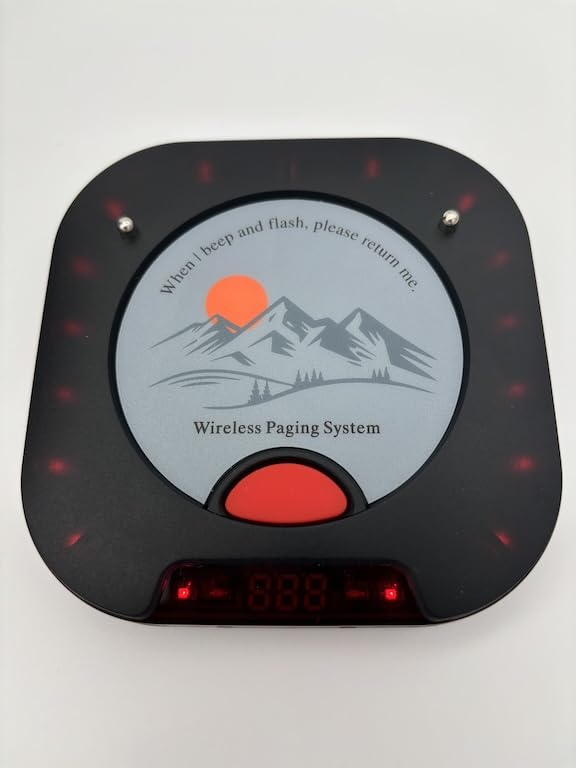 AGJ Restaurant Pager System Touch Keyboard Wireless Calling System 20 Pagers Beeper Buzzer Guest Customer Queue Pagers customer photo 1