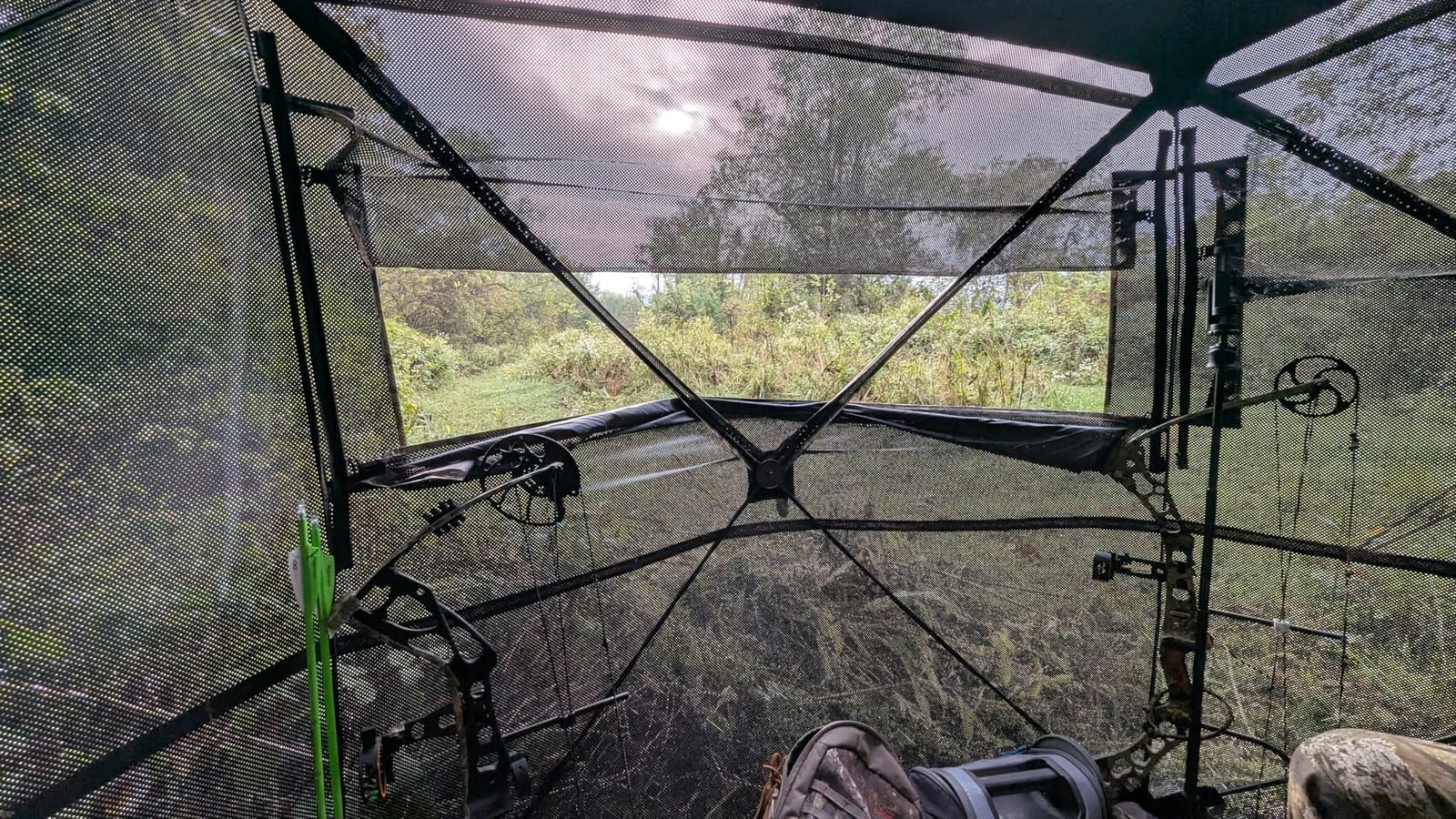 360 Degree See Through Hunting Blind, Pop Up Ground Blind | 2-3 Person & 3-4 Person Hunting Blind for Hunting Deer and Turkey, with Diamond-Shaped Door, Mud Flap and Portable Carry Bag customer photo 1
