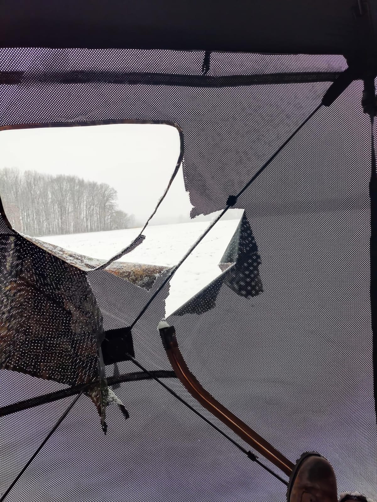 360 Degree See Through Hunting Blind, Pop Up Ground Blind | 2-3 Person & 3-4 Person Hunting Blind for Hunting Deer and Turkey, with Diamond-Shaped Door, Mud Flap and Portable Carry Bag customer photo 2