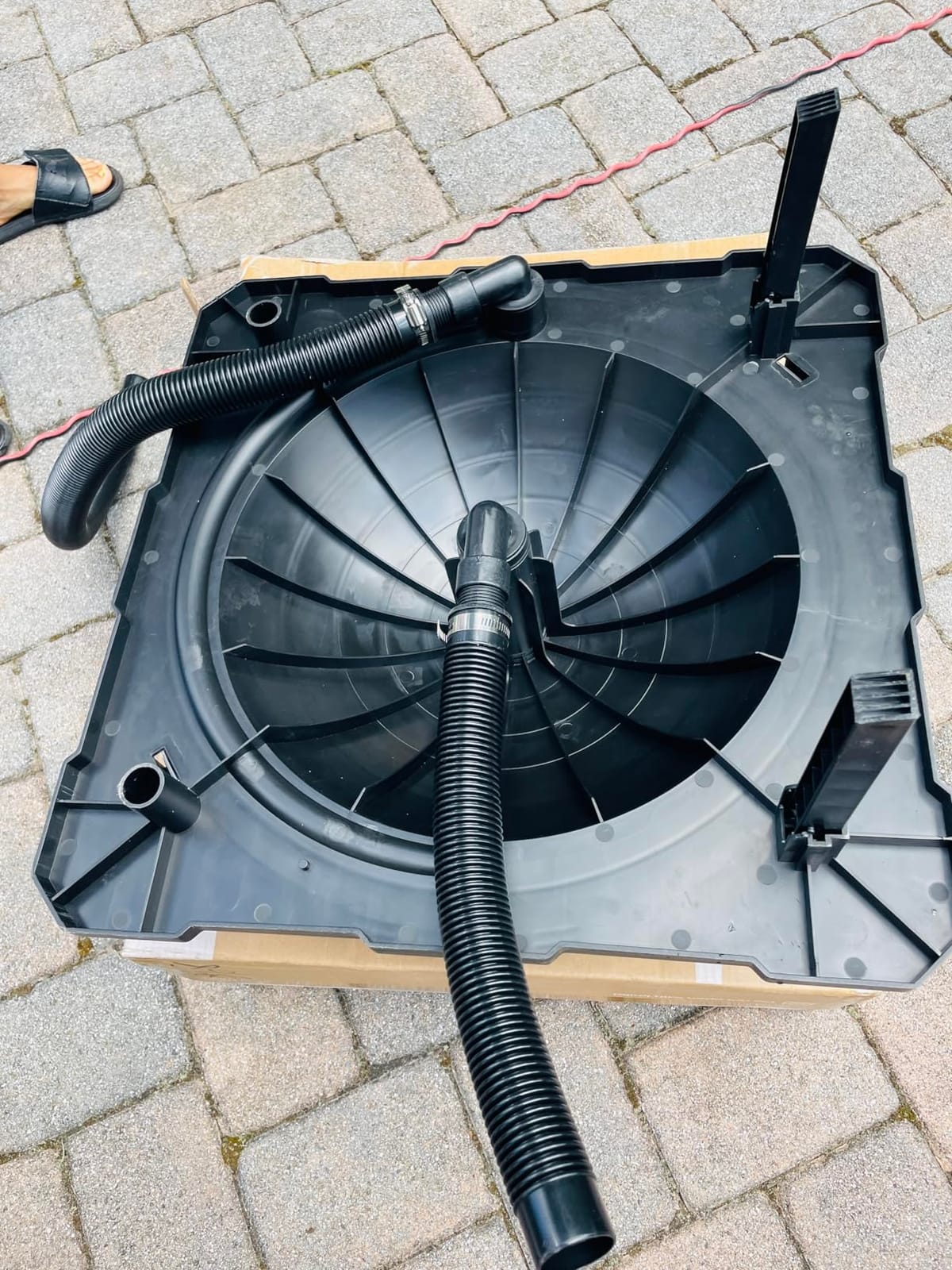DORTALA Solar Pool Heater, Set of 2 Dome Swimming Pool Water Heater for Above Ground & Inground Pool with Black Heating Coil, Foldable Legs, Rotatable Hose Connector customer photo 1