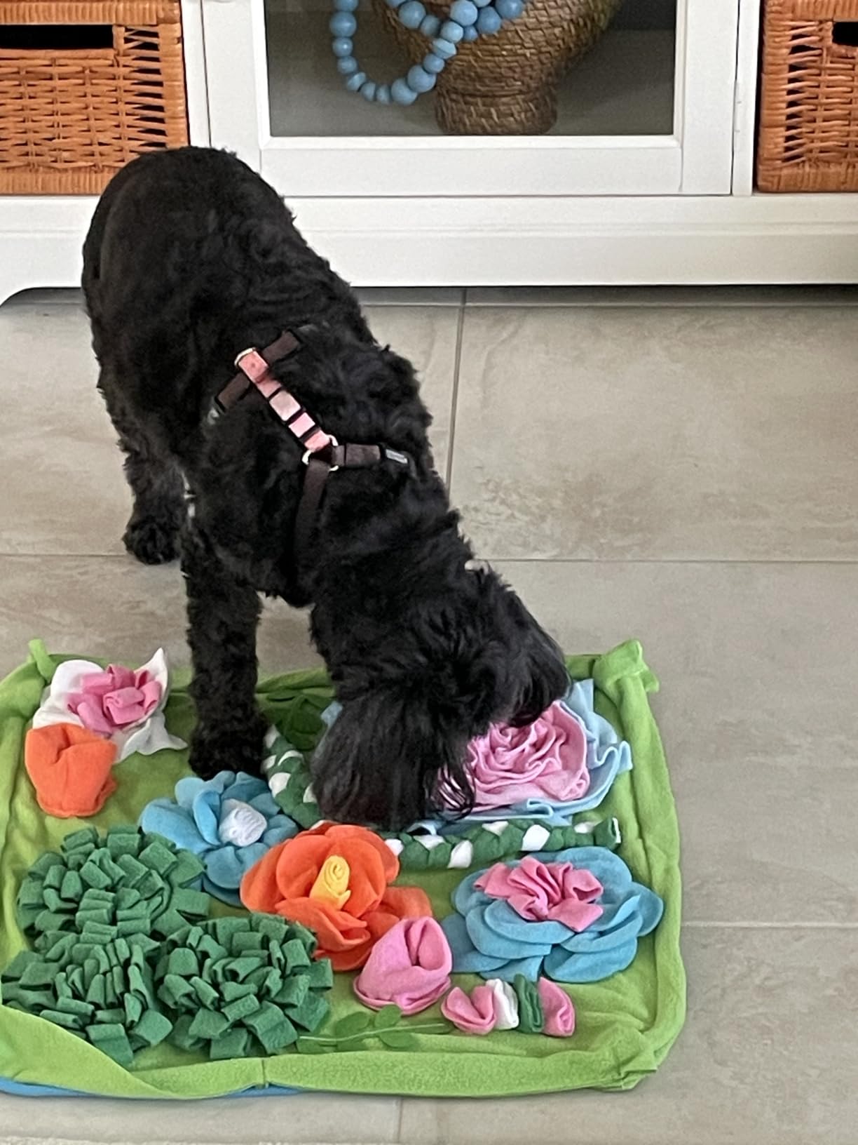 Snuffle Mat for Dogs, Slow Feeder Interactive Puzzle Dog Food Mat customer photo 2
