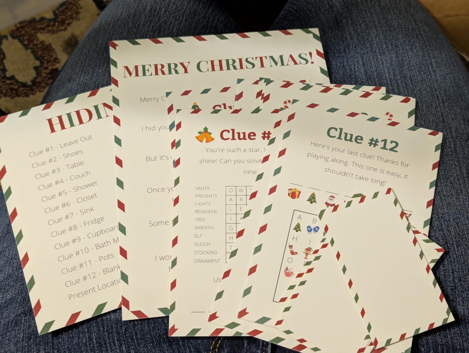 Fullhawl Christmas Scavenger Hunt Game, 12 Clues Holiday Party Adults customer photo 1