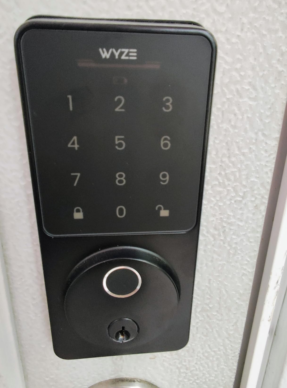 Wyze Auto-Lock Bolt v2, Fingerprint Keyless Entry Smart Lock, AI Learning Scanner with Wi-Fi Front Door Lock Deadbolt, Auto-Lock, 8 Months Battery, BHMA2, IP53, Anti-Peep Keypad, Backup Keys customer photo 2