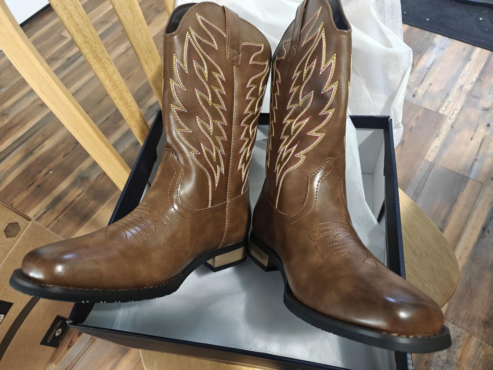 Bruno Marc Cowboy Boots for Men Slip on Western Boots customer photo 2
