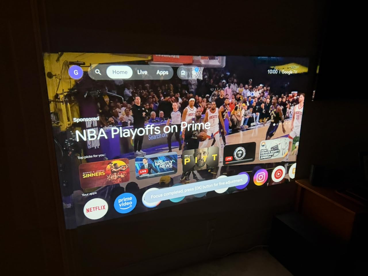 HAPPRUN 1500 ANSI 4K Decoding Outdoor Projector with Official Google TV customer photo 1