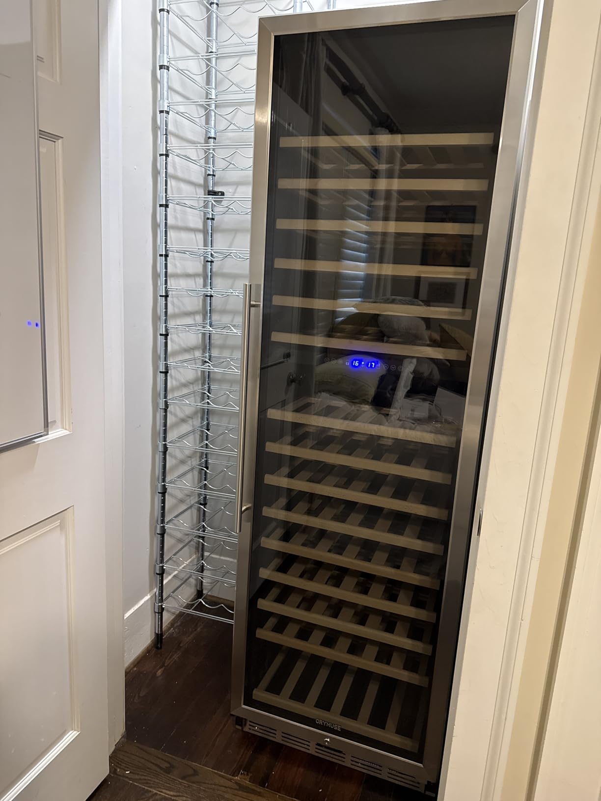 ORYMUSE 15 Inch Wine Cooler, 30 Bottle Dual Zone Under Counter Fridge | Built-In or Freestanding Design, Stainless Steel Glass Door, Digital Temperature Control and Lock customer photo 2