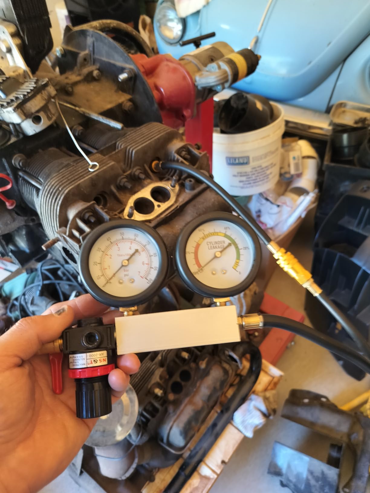 Marvelity Cylinder Leak Down Tester Kit, Compression Tester for Gas Engines customer photo 2