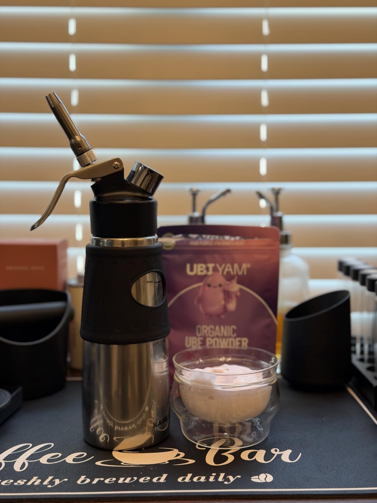 Whipped Cream Dispenser - Stainless Steel Bottle with Aluminum Head, 500mL, 3 Decorating Nozzles customer photo 1