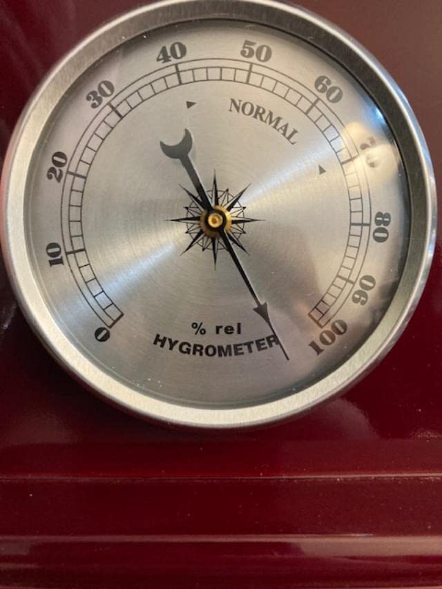 Lily's Home Analog Weather Station, with Galileo Thermometer, a Precision Quartz Clock, and Analog Barometer and Hygrometer, 5 Multi-Colored Spheres (6