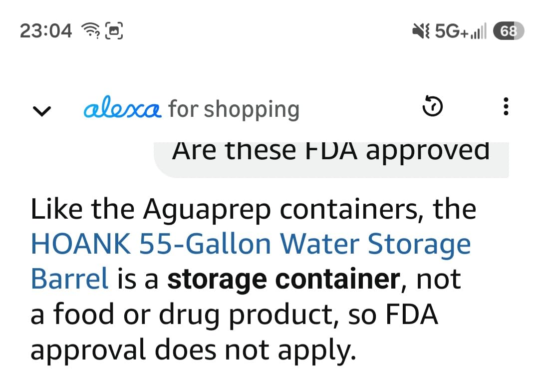 55-Gallon Water Storage Barrel, BPA Free, Emergency Water Supply - Eco Friendly - Made in USA (Blue) customer photo 2