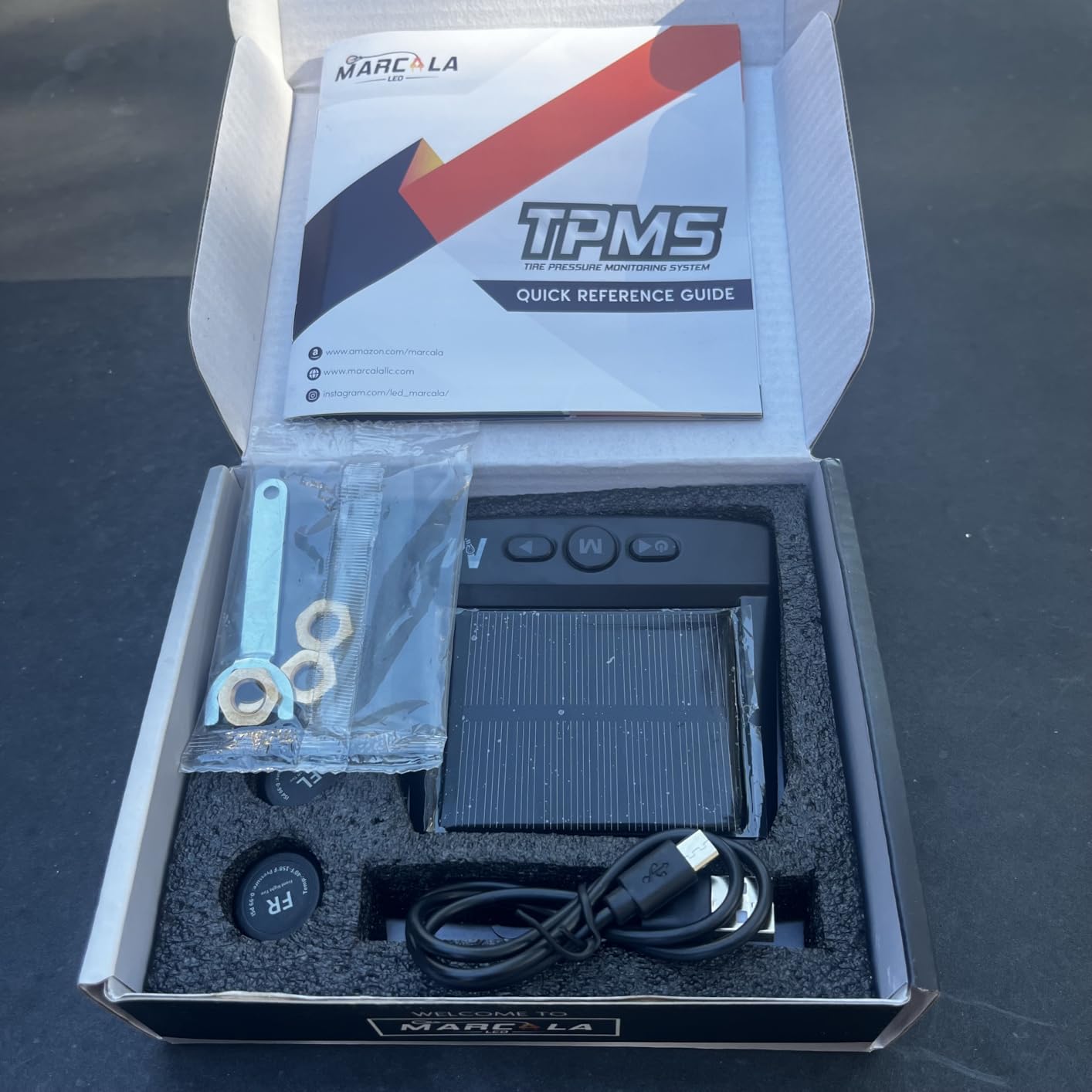 Marcala Tire Pressure Monitoring System - Set of 4 TPMS Sensors (0-98PSI) customer photo 2